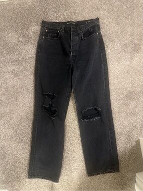 Denim Forum Joni High Rise Loose Jeans - Black